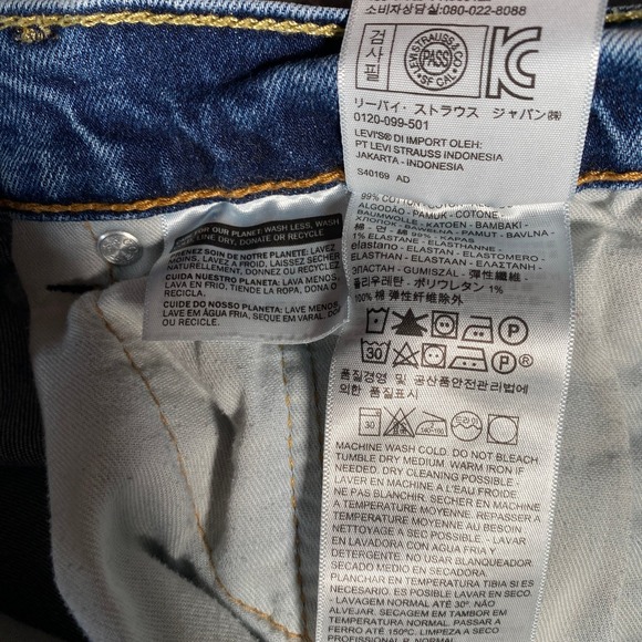 Levi Strauss Co 505 Mens Jeans W34 L29 Blue Straight Fit Denim Pants - Picture 12 of 13